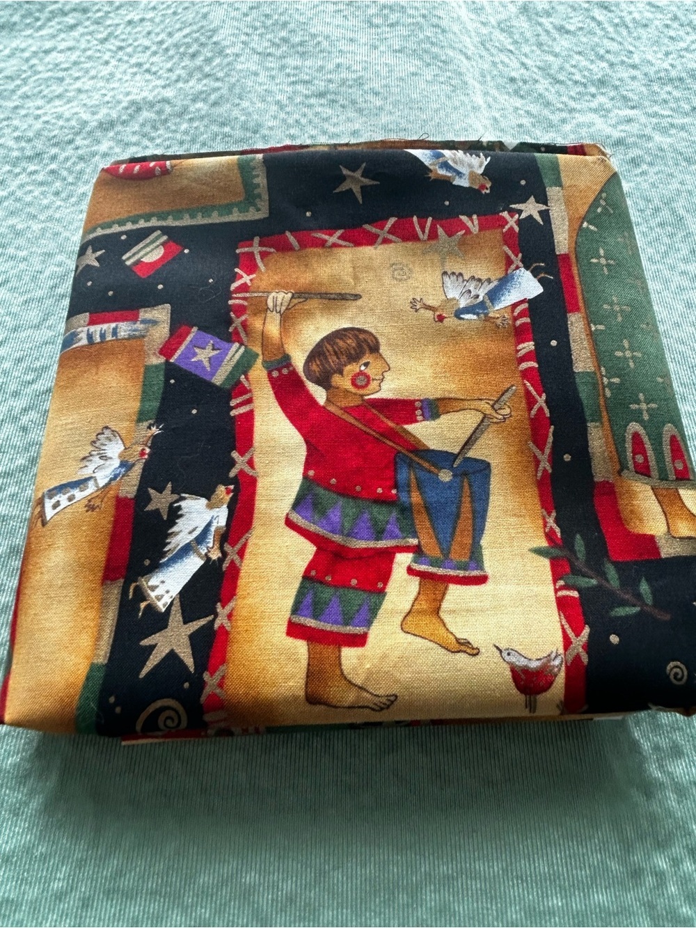 Vintage 1994 “Tiny Bethlehem” Christmas print fabric- cotton-gorgeous fabric